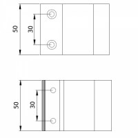 cerniera a pettine per G.A a collo lungo disegno tecico